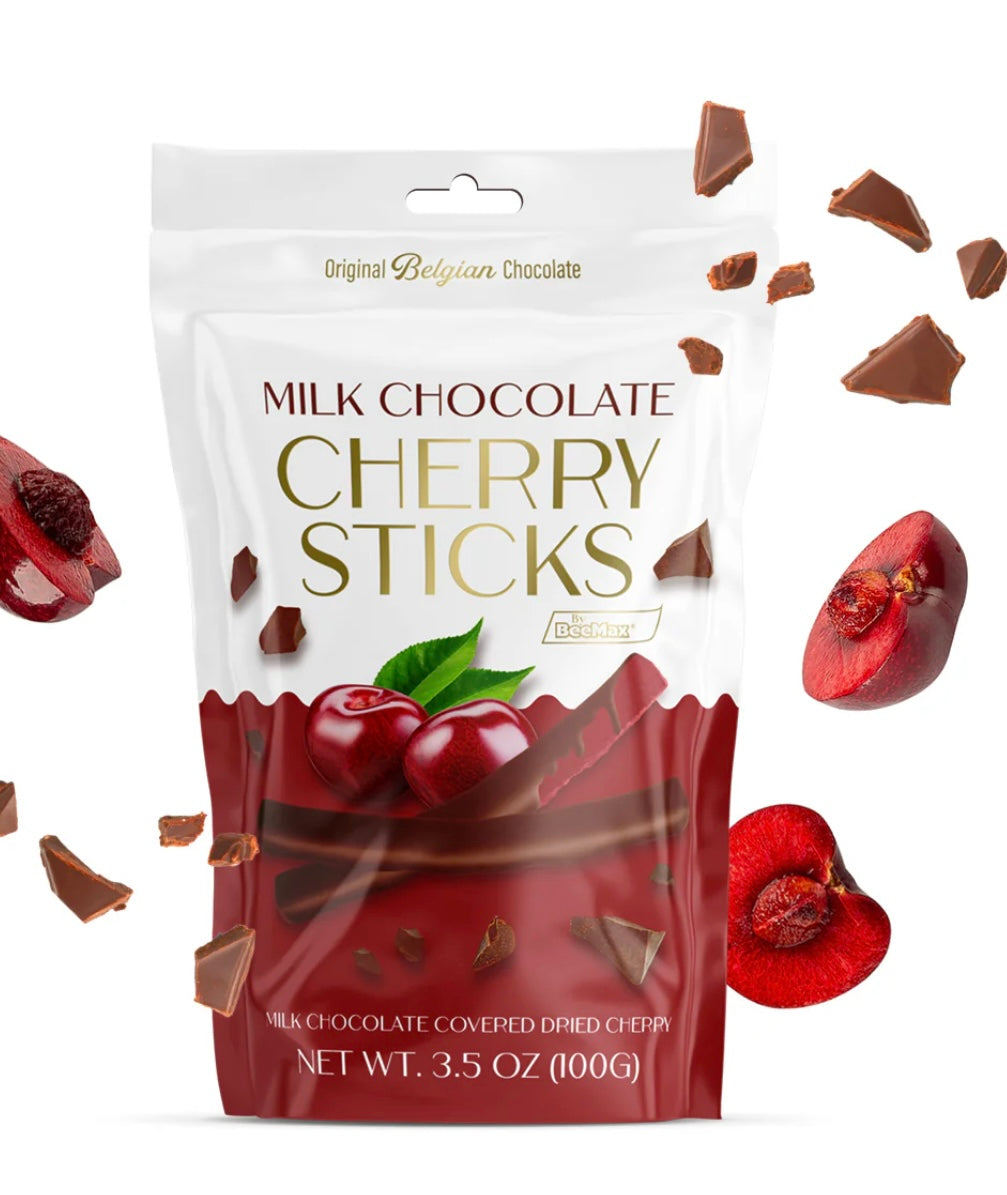 BeeMax Milk Chocolate cherry Sticks 3.5oz F1009