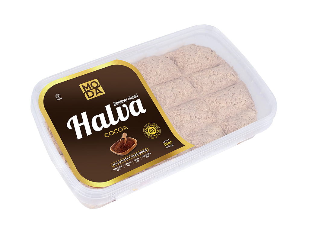 Moda Halva, Cocoa, Baklava Sliced, 16oz (454g) x 12pack - 340287