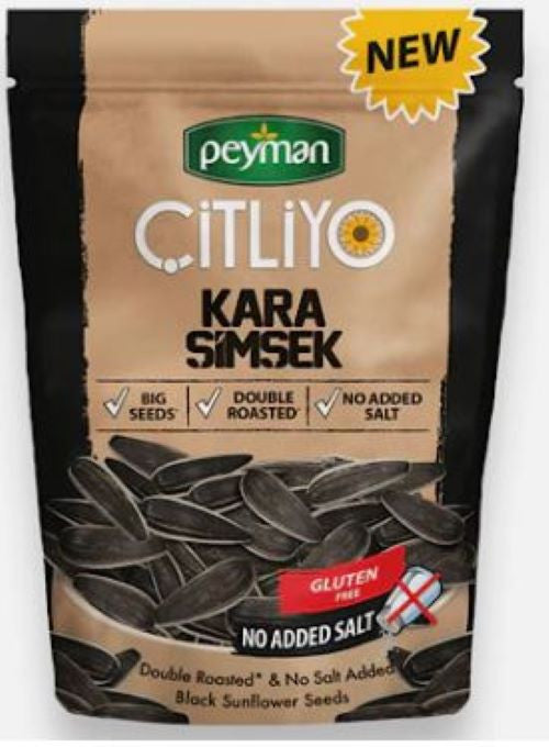 Peyman KARA SIMSEK Citliyo Black Sunflower Seeds Unsalted 284gr X 12 - PYM183