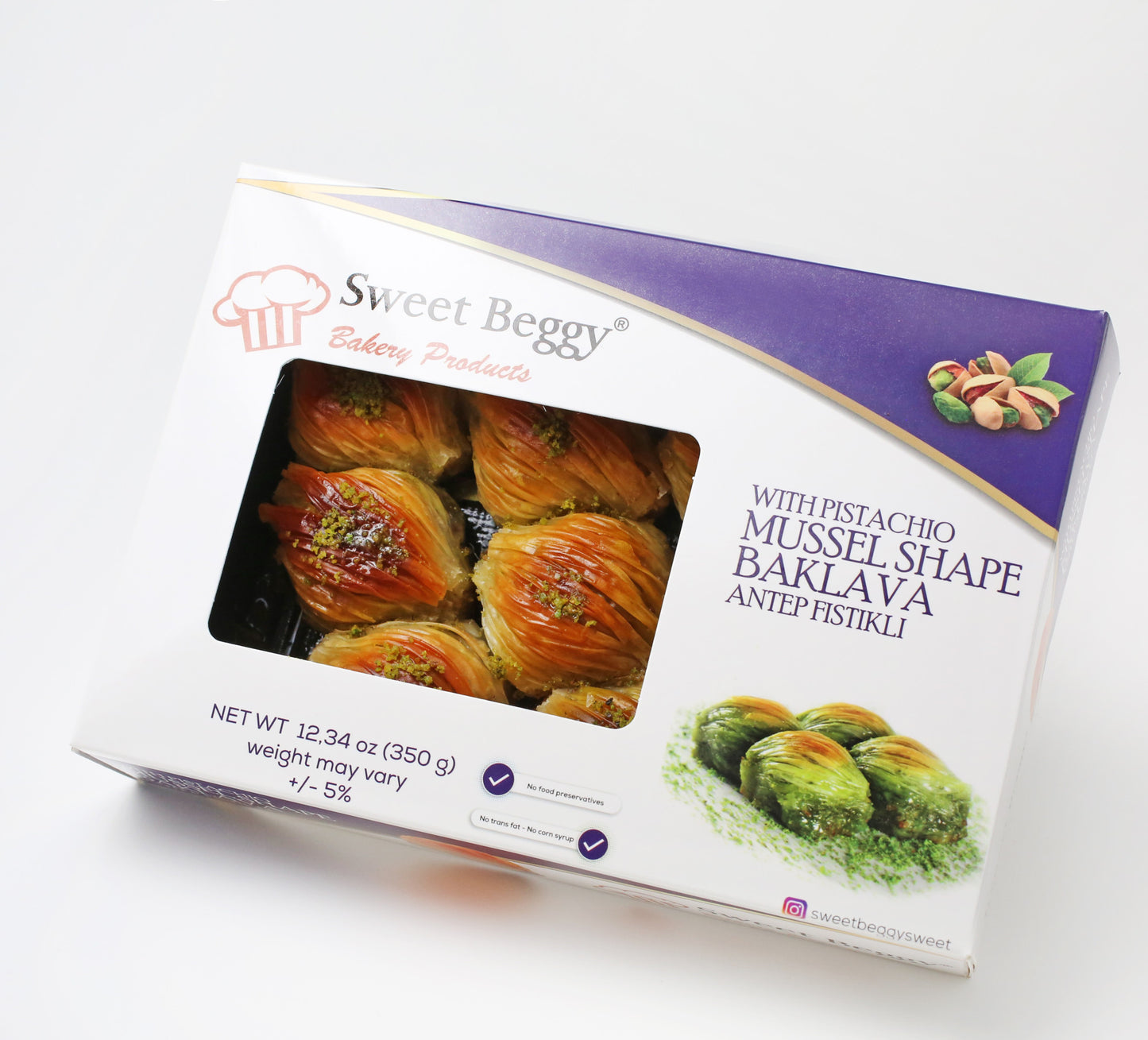 SB01 Sweet Beggy Mussel 350g Baklava 1cs/12pcs