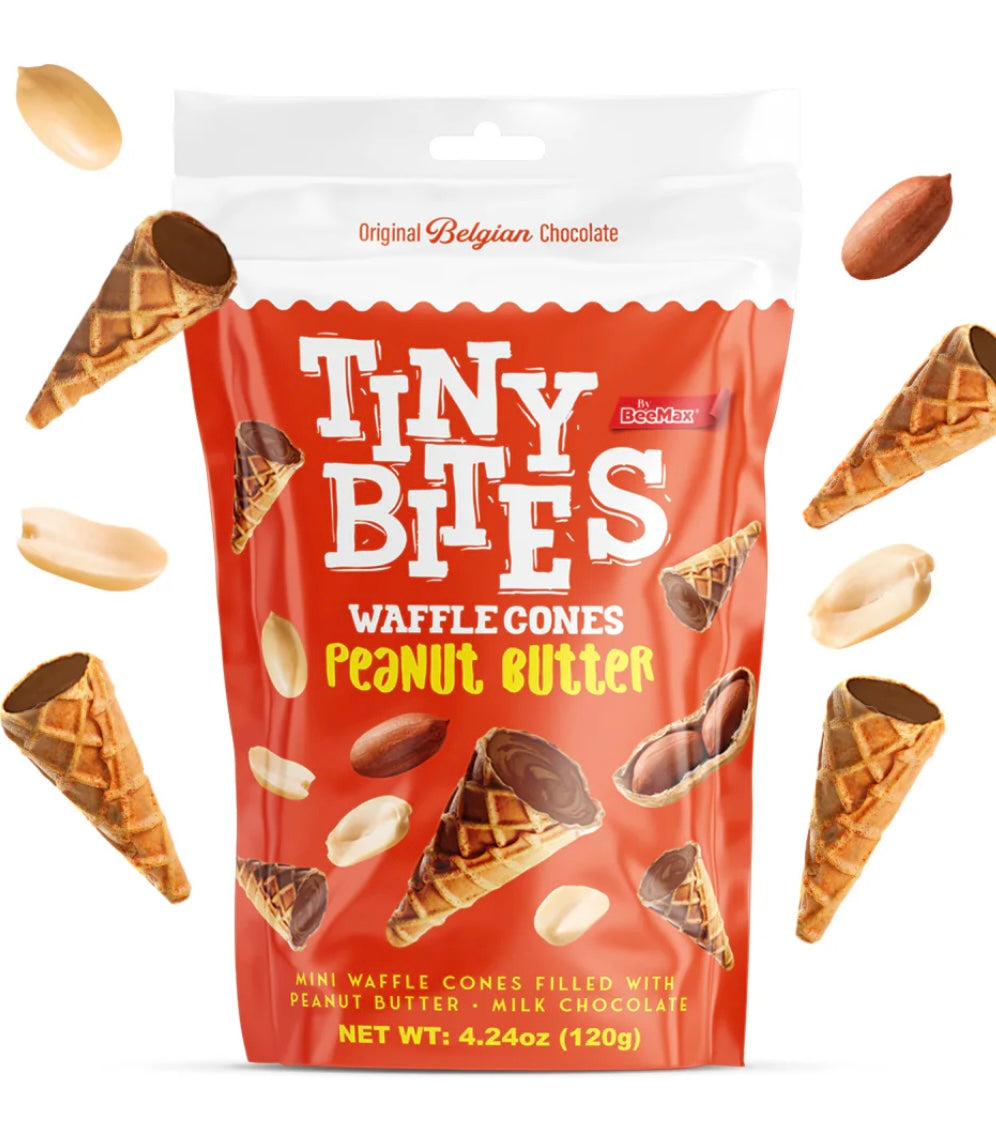 BeeMax Tiny Bites Peanut Butter Waffle Cones 4.24 oz B2006