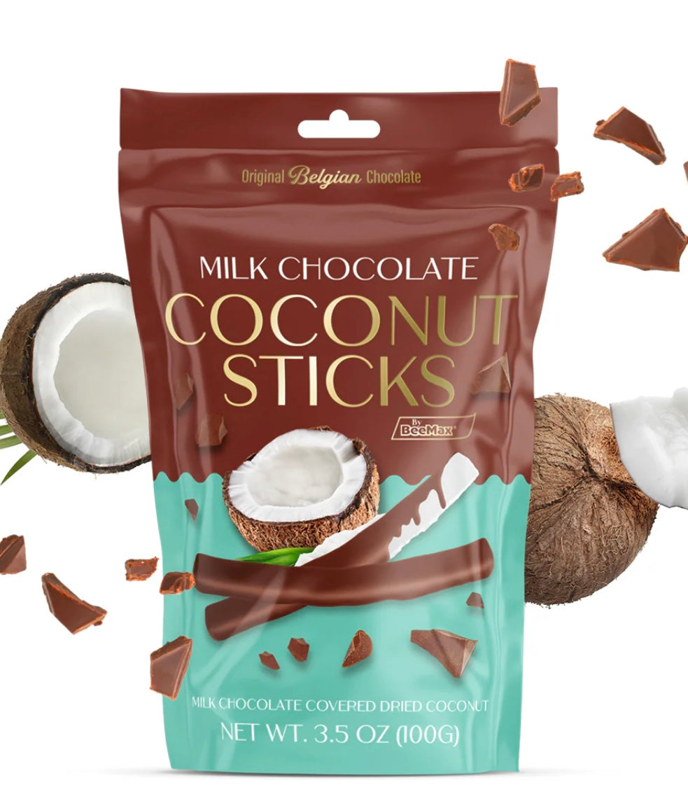 BeeMax Milk Chocolate COCONUT Sticks 3.5oz F1005