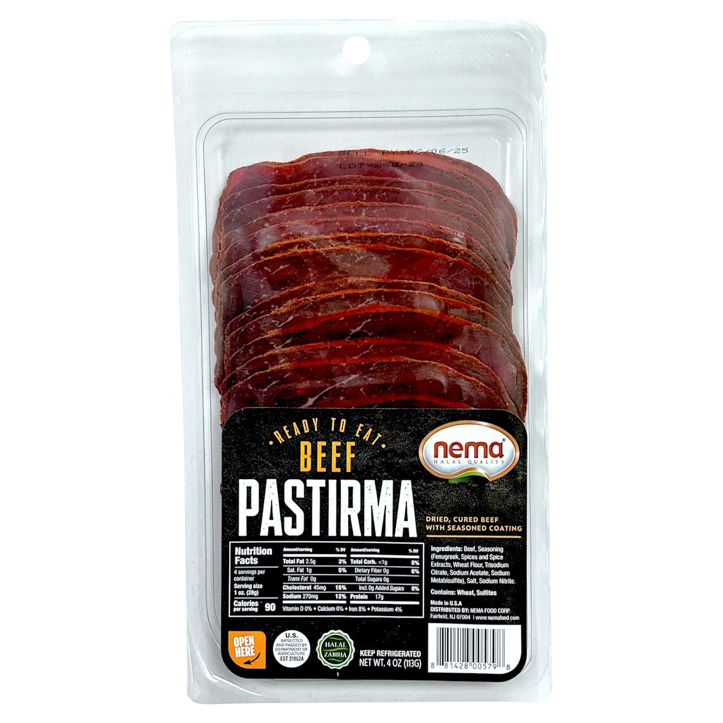Nema Beef Pastirma 4 oz, 12pack - PAN03
