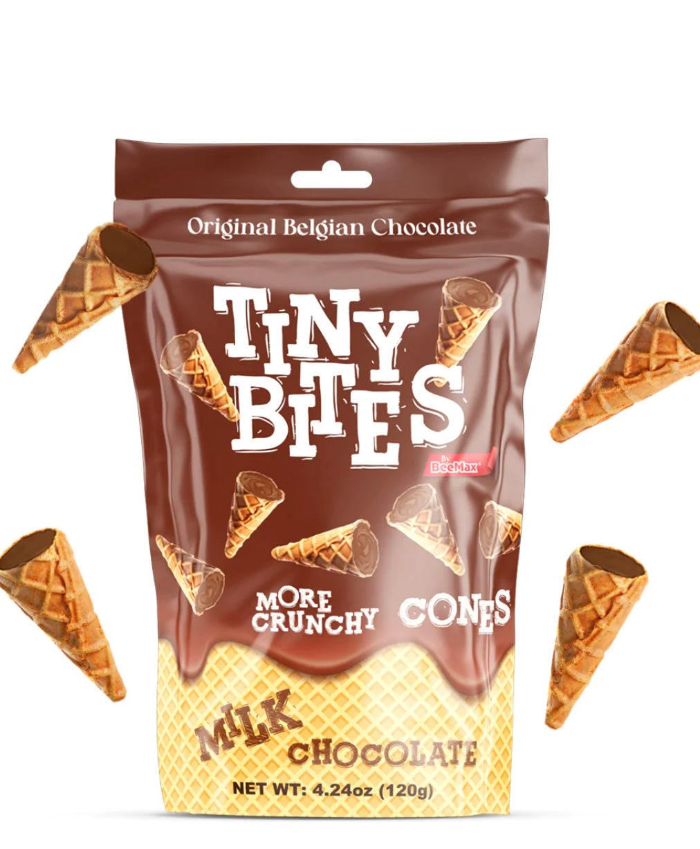BeeMax Tiny Bites Milk Chocolate WaffleCones 4.24 oz B2002