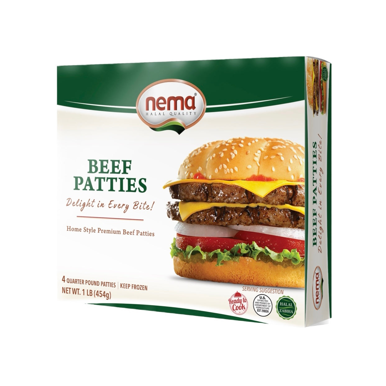 Nema Beef Patties 1 lb, 16pack - KBN05