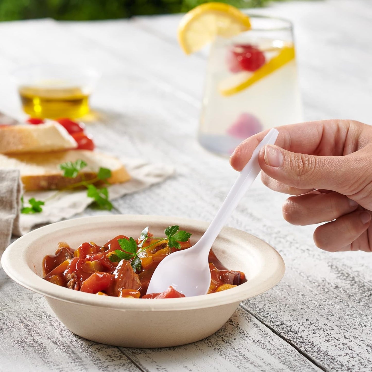 Tea Spoon Medium Weight White 1000pcs