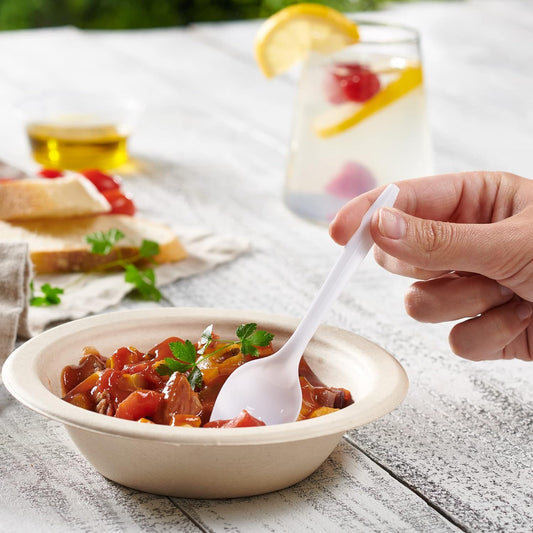 Soup Spoon Medium Weight White 1000pcs