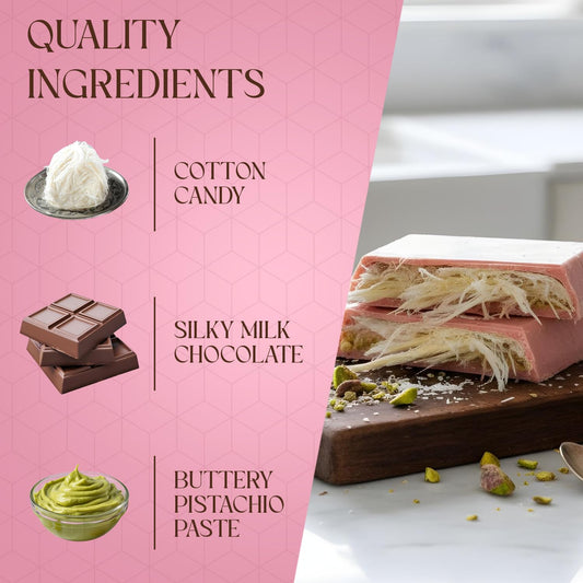 Beemax Raspberry Angel Hair Dubai Chocolate Bar 6 oz (170g) C2001