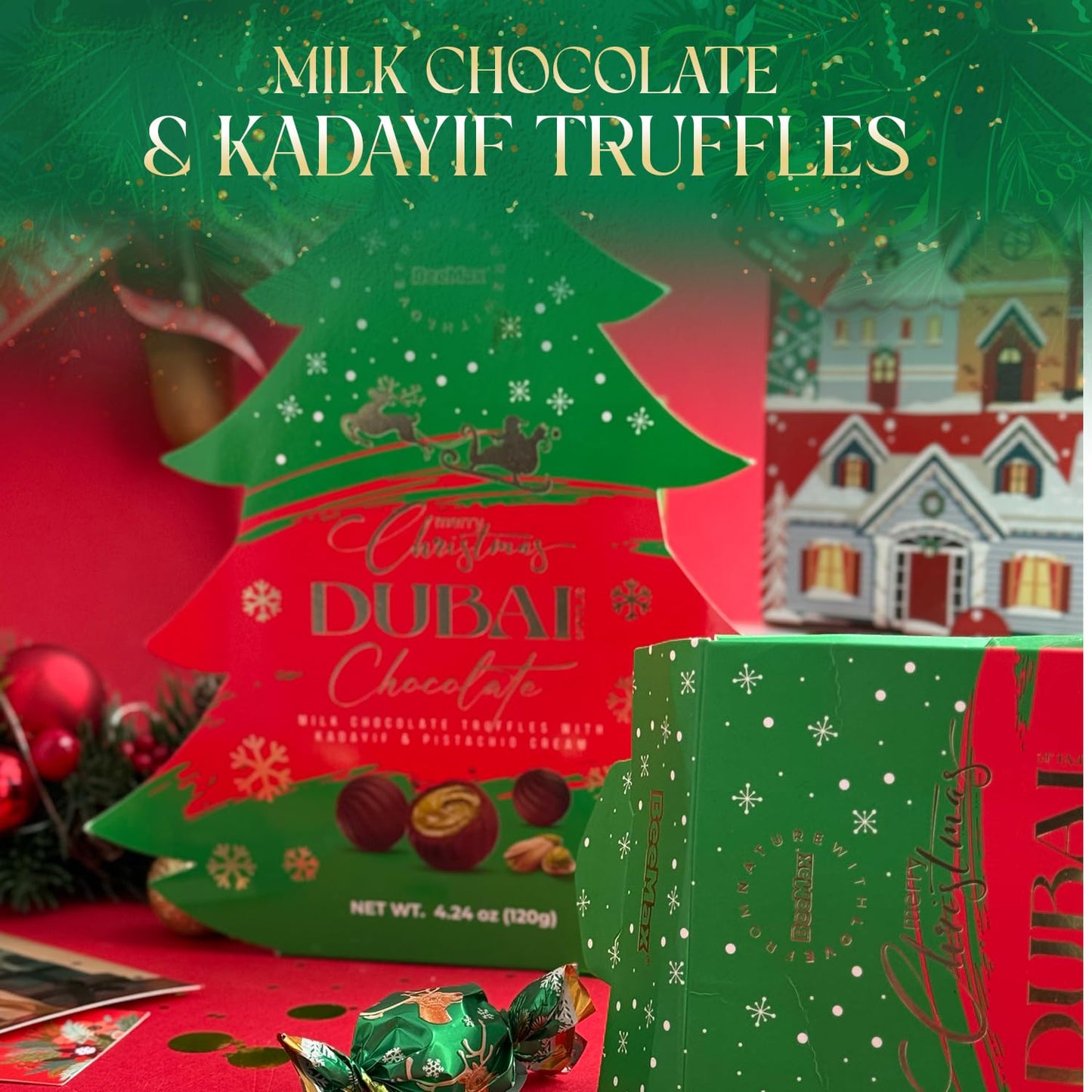 Beemax Xmass Dubai-Style Chocolate Truffles – 4.24 oz Bag X 12 X1004