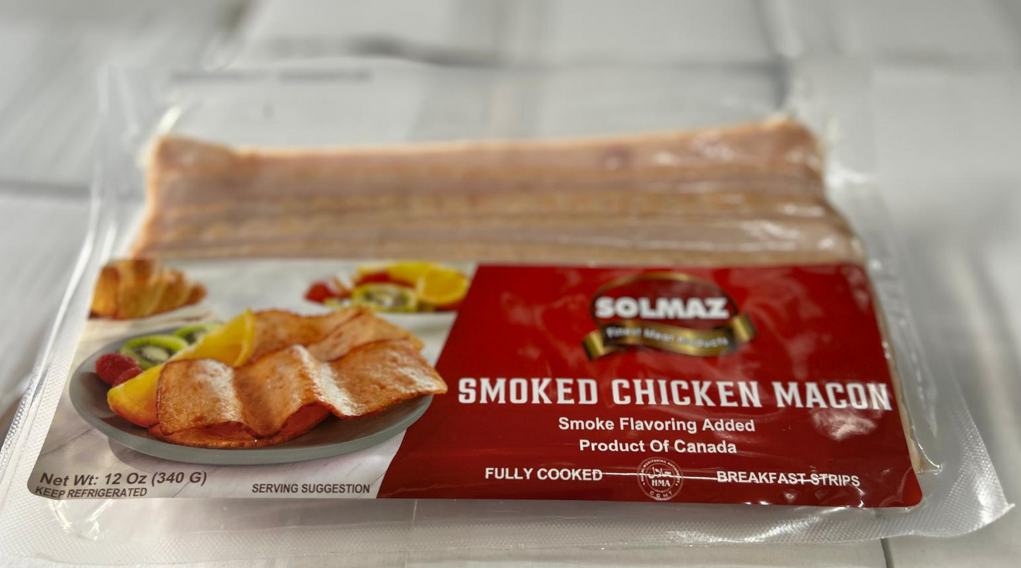 SOLMAZ SLICED SMOKED CHICKEN MACON (HALAL) 12 OZ (340GR) X 10pcs - U22061