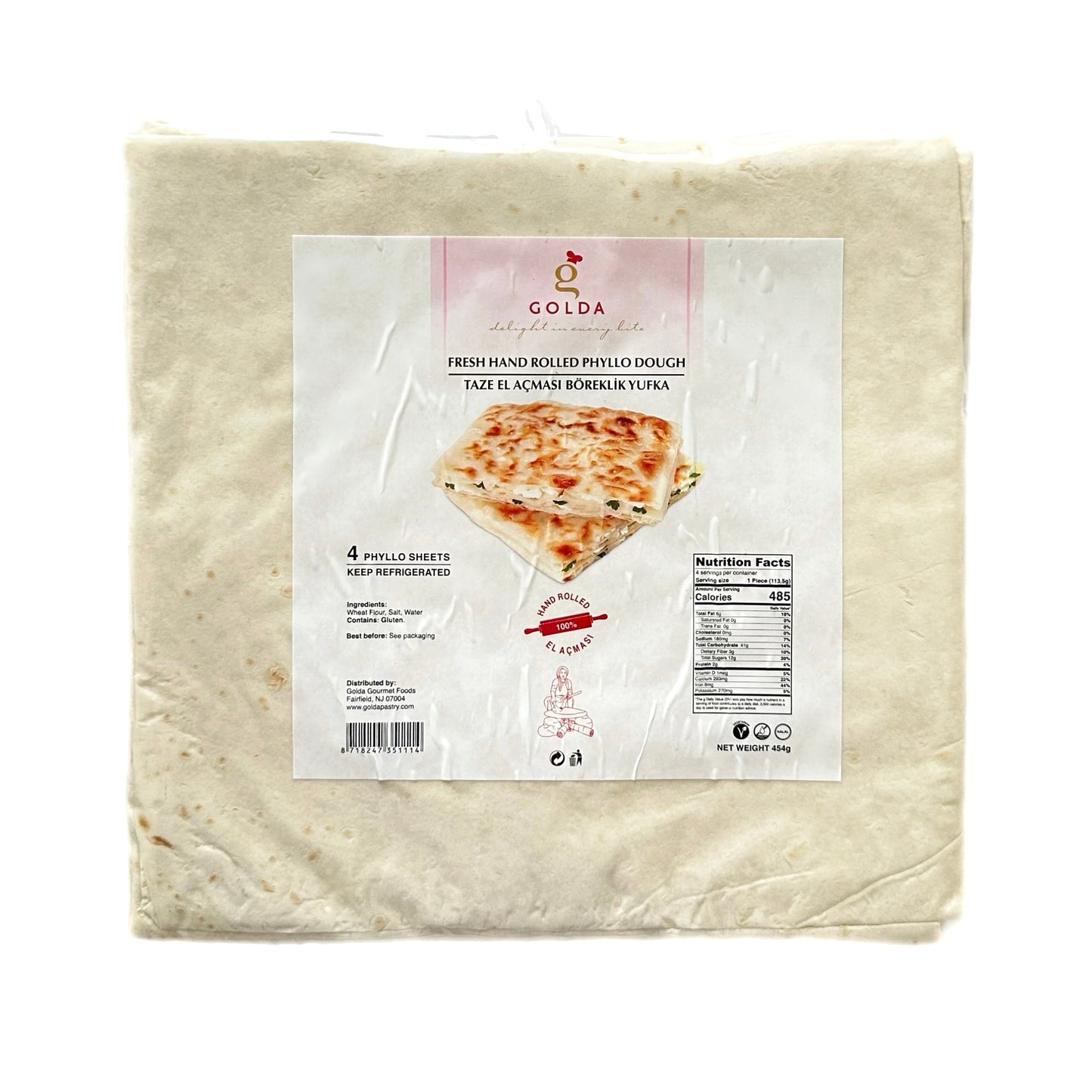 Golda Fresh Phyllo Dough Whole 500g x 20pack - FDG01