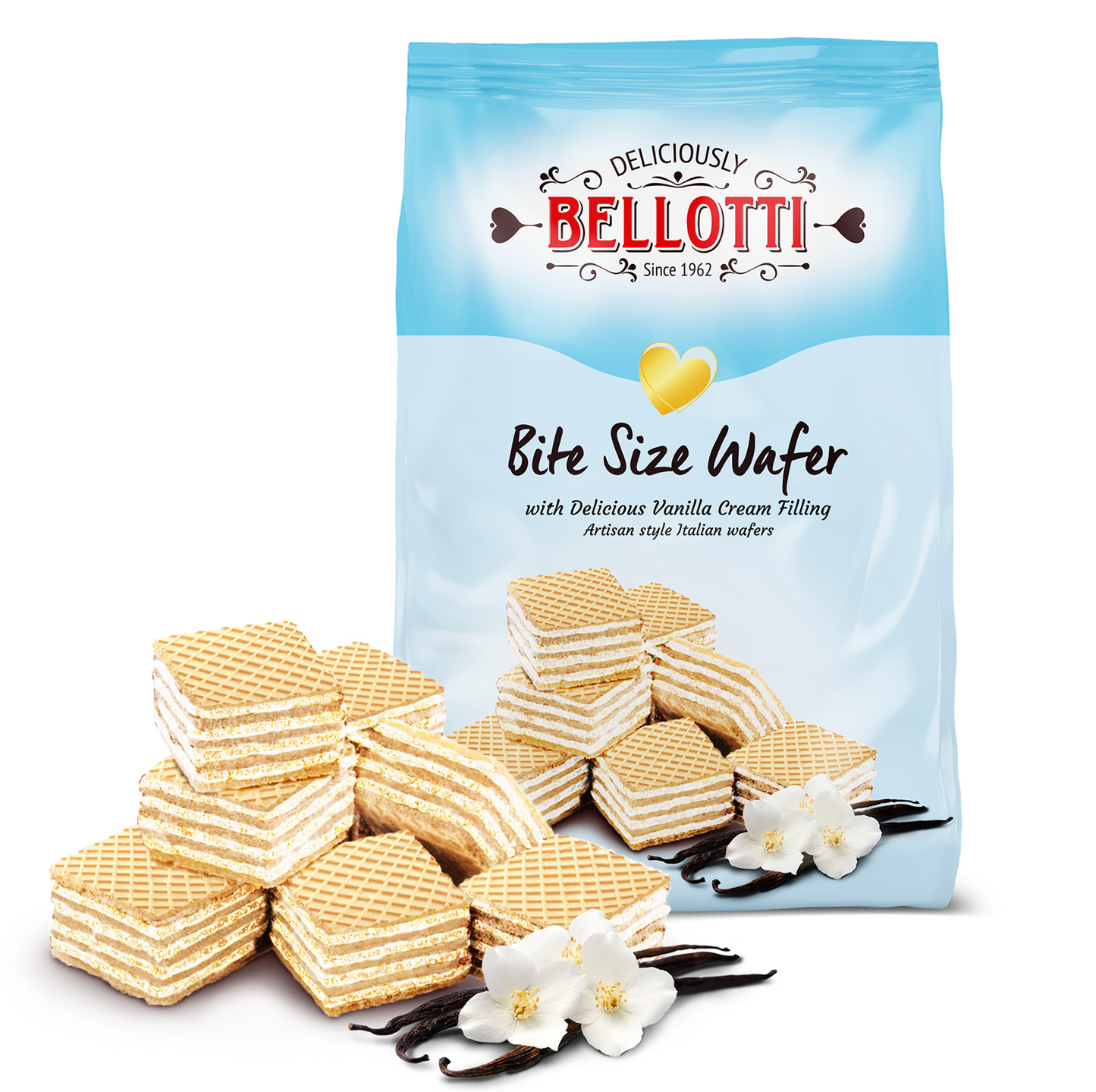 BELLOTTI WAFERS WITH VANILLA FLAVOURED CREAM 200GR x 12pcs - BIF09