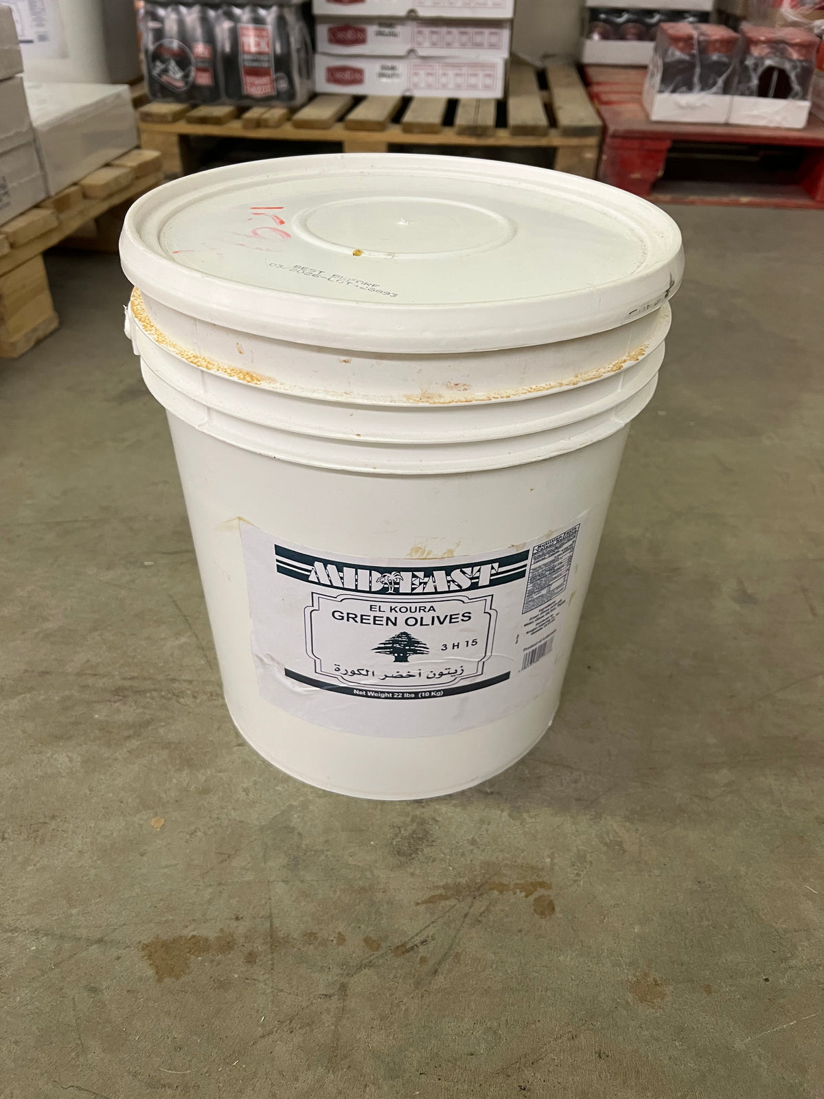 Mid East Green Olives, 10kg(22.1lbs) - ME1002