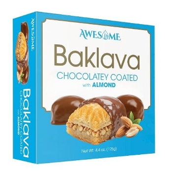 Awesome Chocolate Covered Baklava 3.17 Oz. (90g) Almond x 48 Pcs. - AWS-014