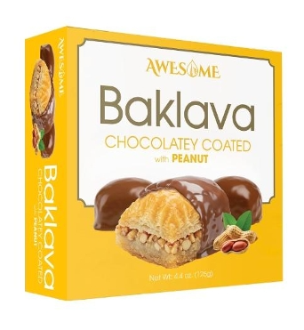 Awesome Chocolate Covered Baklava 3.17 Oz. (90g) Peanut x 48 Pcs. - AWS-017