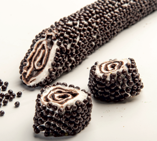 Granulated Chocolate Coated Wrapped Pasha Wİth Chocolate And Pistachio, 5kg(11lbs)/5pcs - CRS118