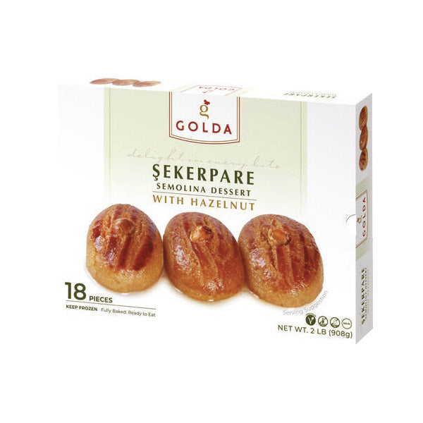 Golda Semolina Dessert -Sekerpare- 2 lb, 18pcs, 5pack - DSG27