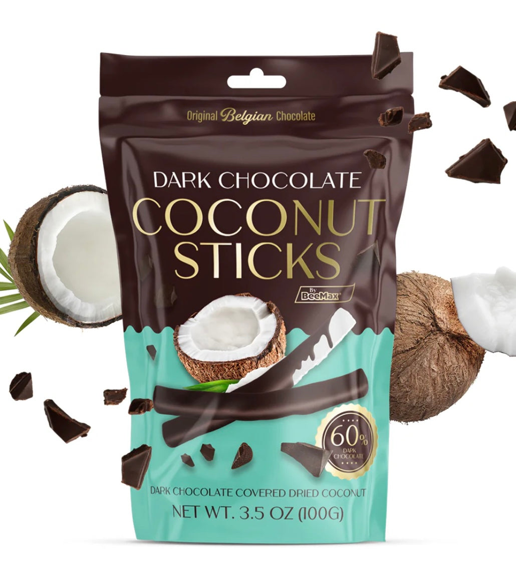BeeMax Dark Chocolate COCONUT Sticks 3.5oz F1006