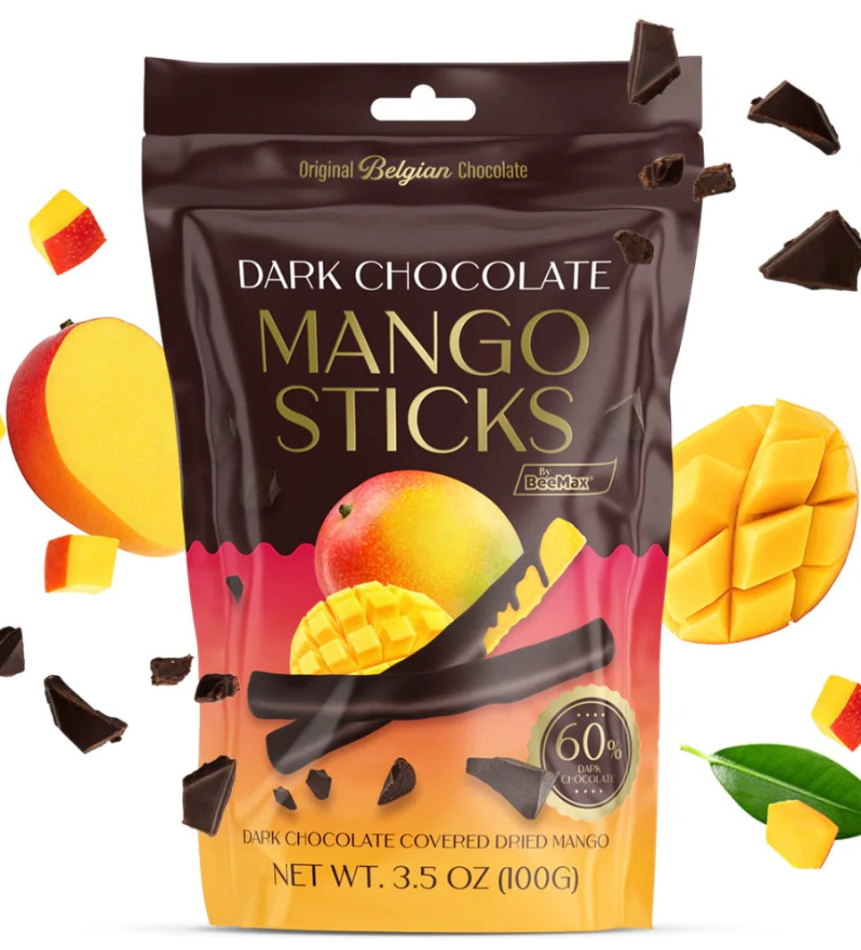 BeeMax Dark Chocolate MANGO Sticks 3.5oz F1014