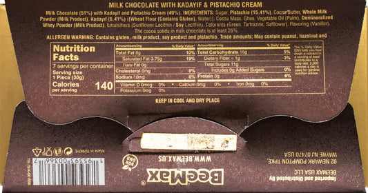 BeeMax Dubai Chocolate, Bar, 7.05oz (200g) C1000