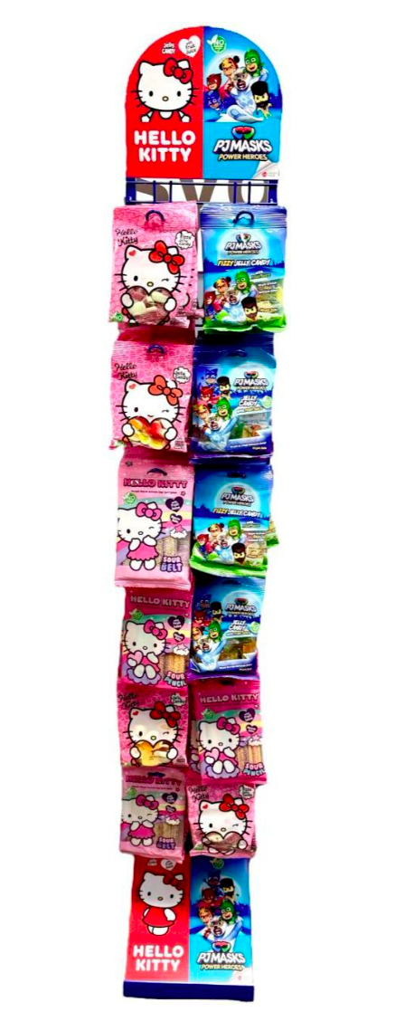 Hello Kitty & PJ Masks Gummy Shipper 2.82 Oz. (80g) x 144 Pcs. - HKG-S
