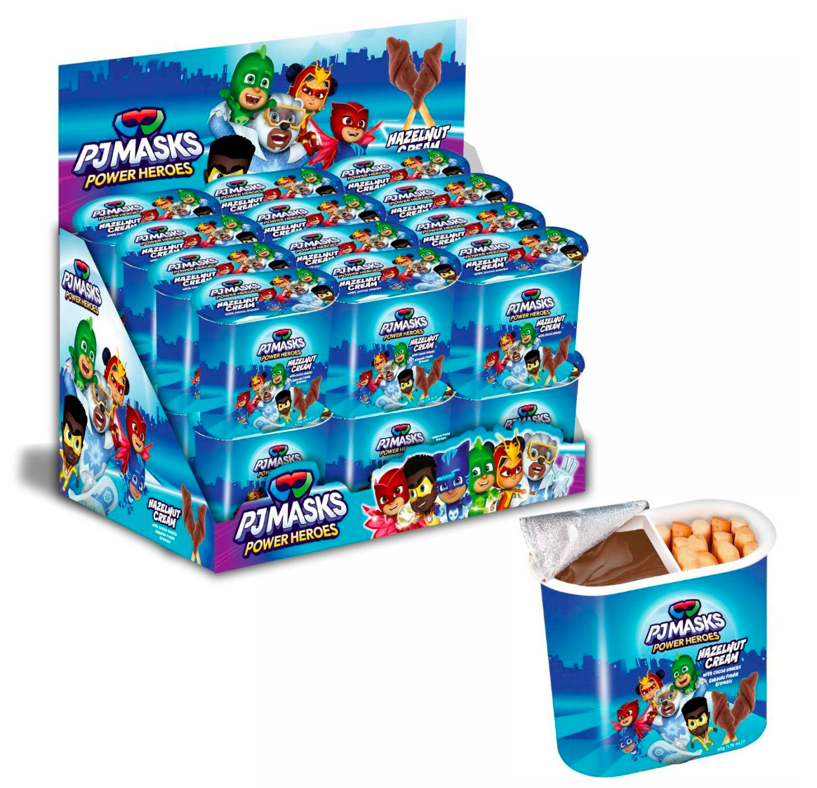PJ Masks Hazelnut Cream Breadstick 1.76 Oz. (50g) x 24 Pcs. - HLL-004