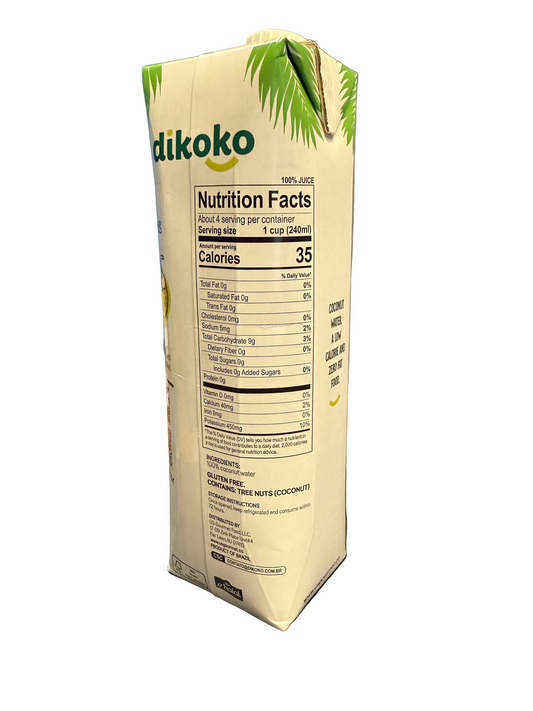 DIKOKO COCONUT WATER 33.8 fl.oz X 12/cs - DIKCW01