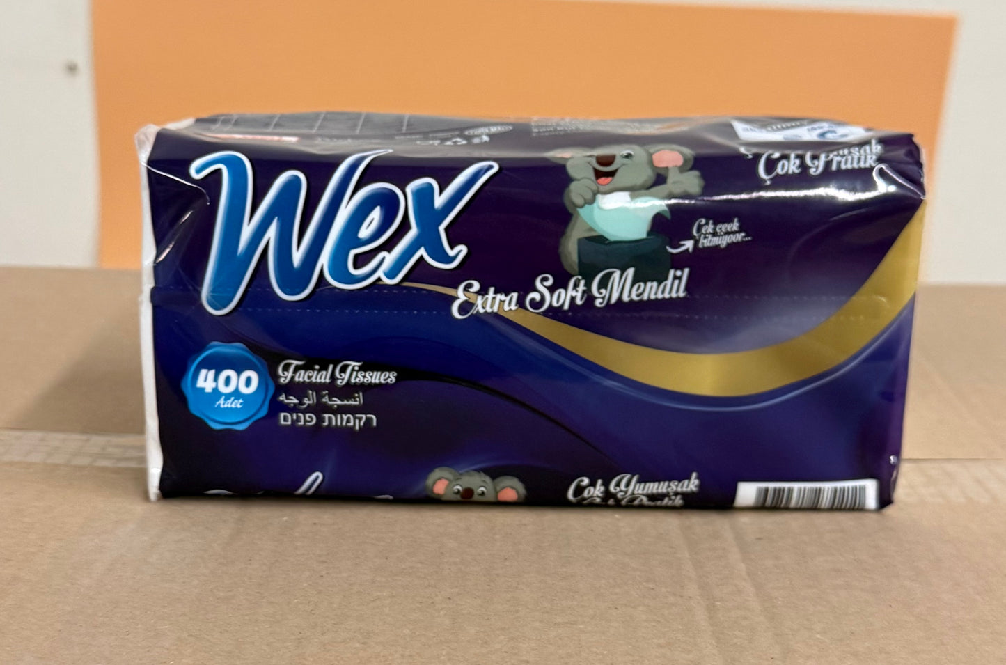 Wex Facial Tissue 200*2Ply= 400 Sheets, Packed of 24.