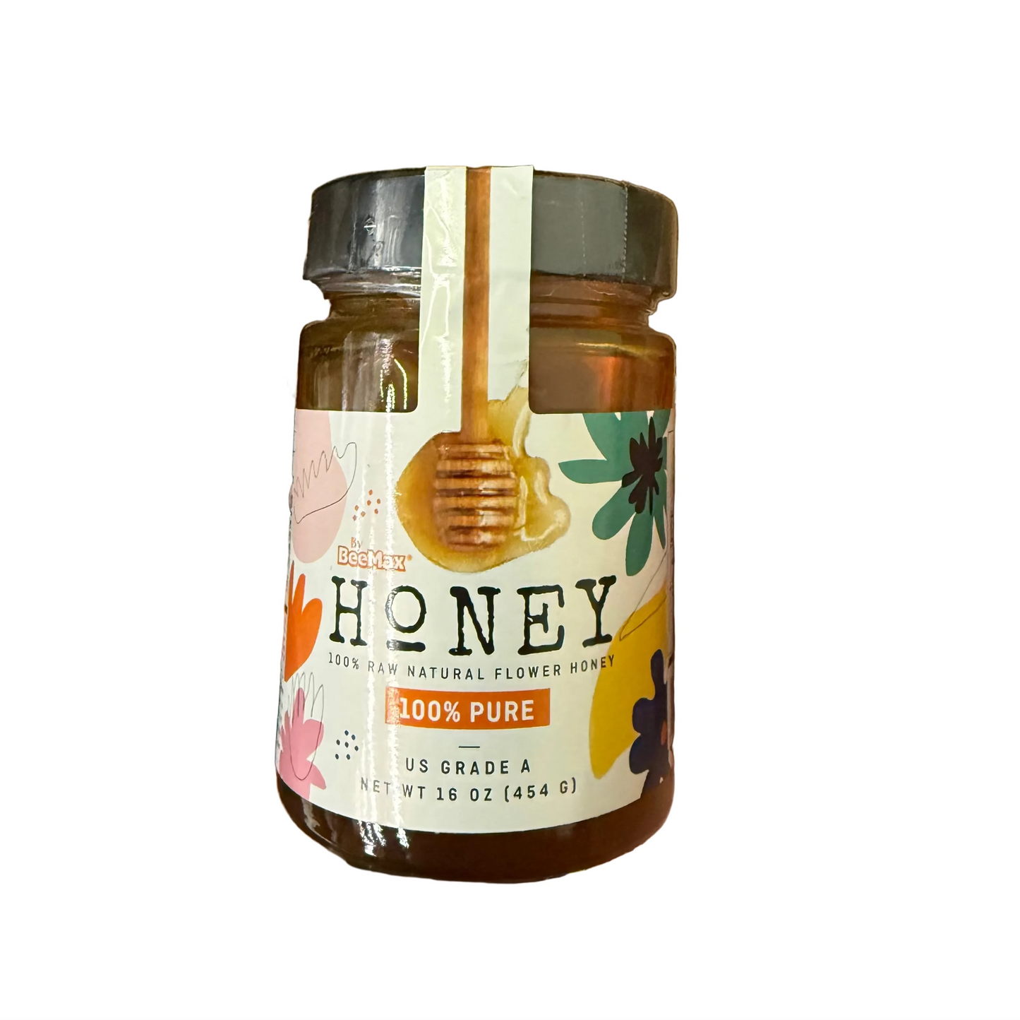BeeMax Raw Flower Honey 16oz Jar (454g), H1001