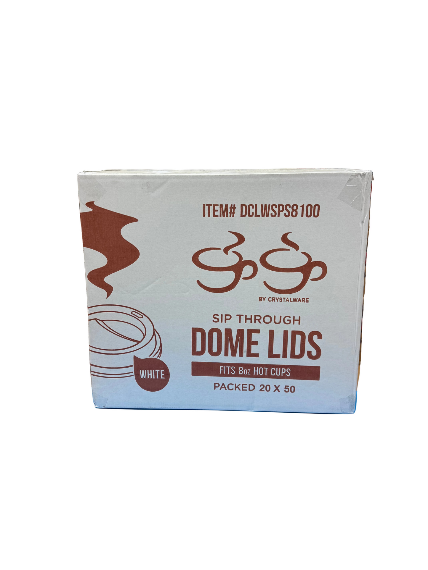 Dome Coffee Lid - White - Sip thru, for 8oz - 20x50 (1000)