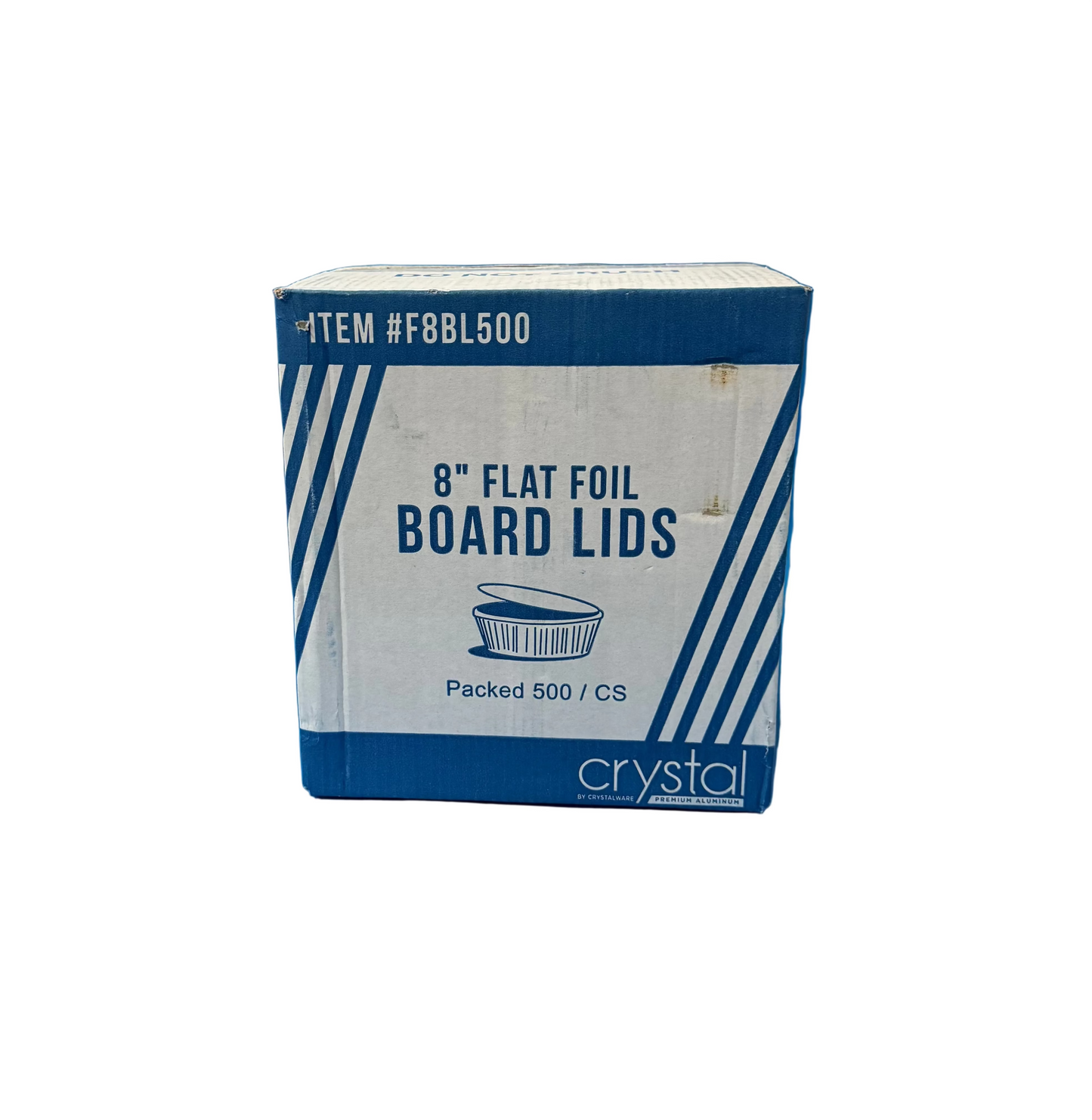 8" Round Foil Pan Laminated Board Lid Packed 500/cs