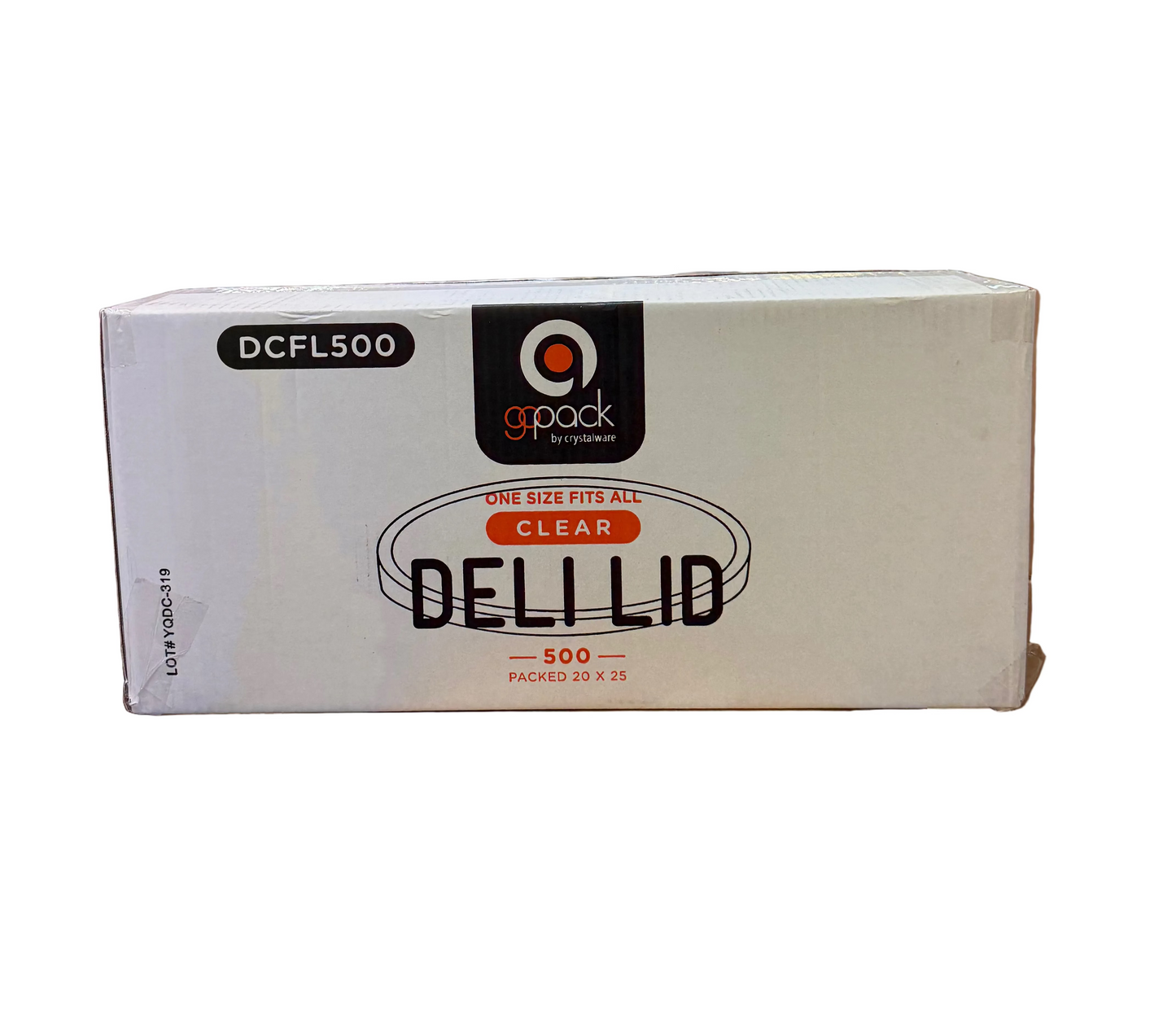 Flat Lid For Deli Container One Size Fits All PP Clear - 500/cs