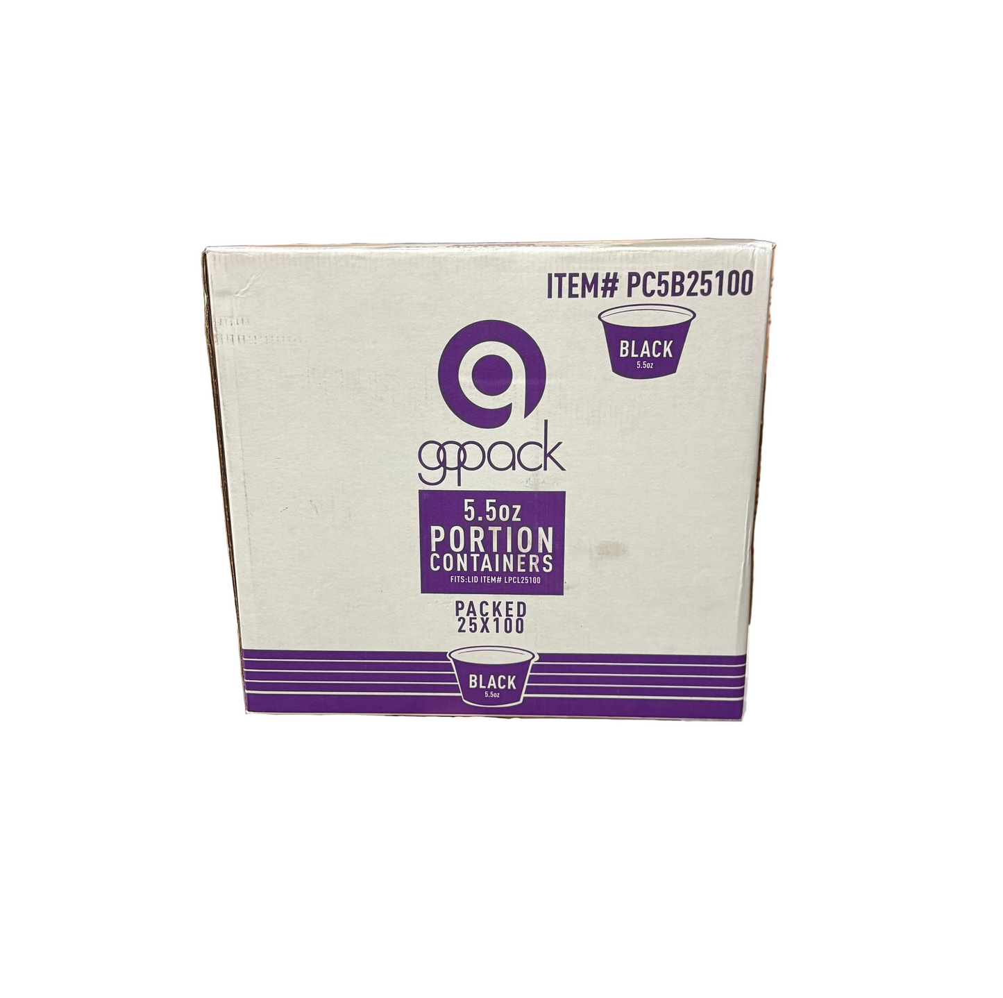5.5oz Black PP Portion Cups packed 25/Bags/Case 100/Bag