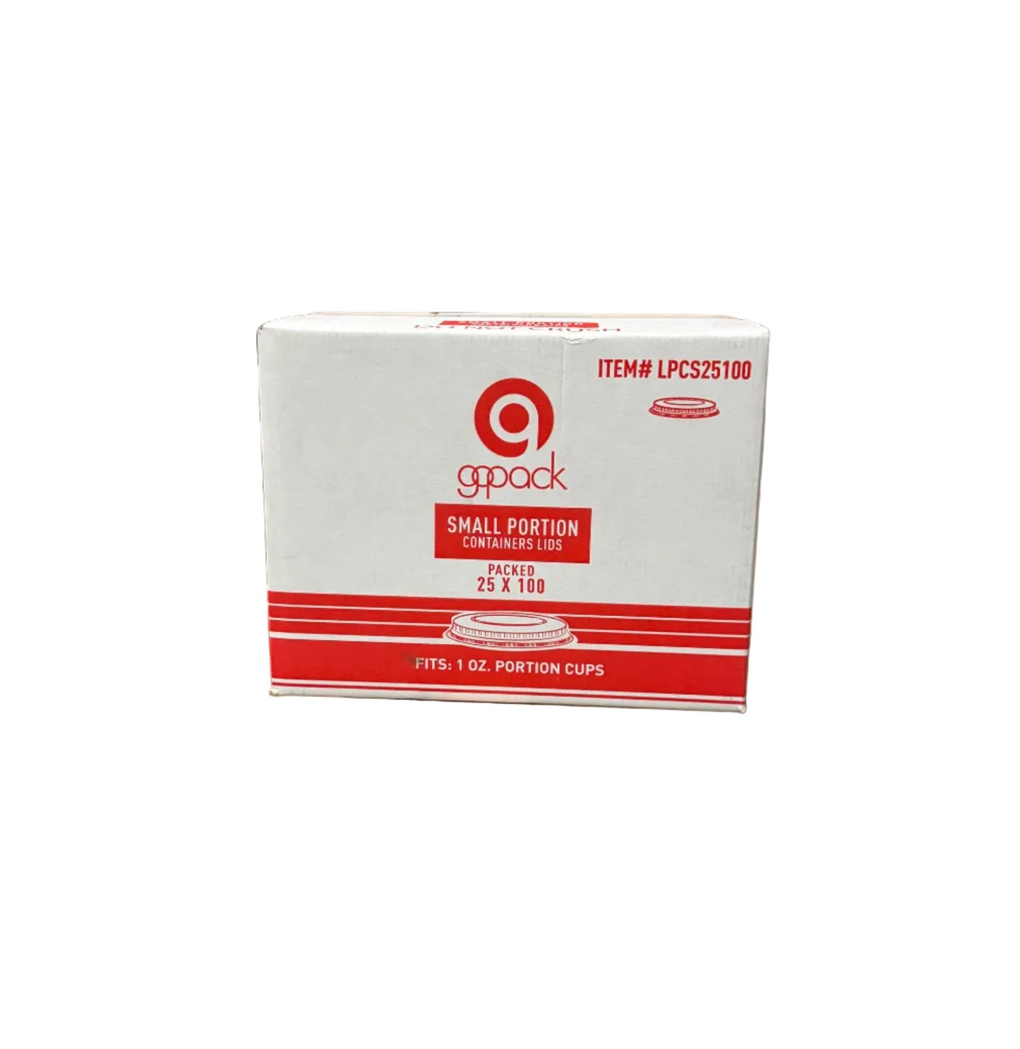 Portion Cup Lid Fits 1oz - Packed 25 X 100 (Total 2500)