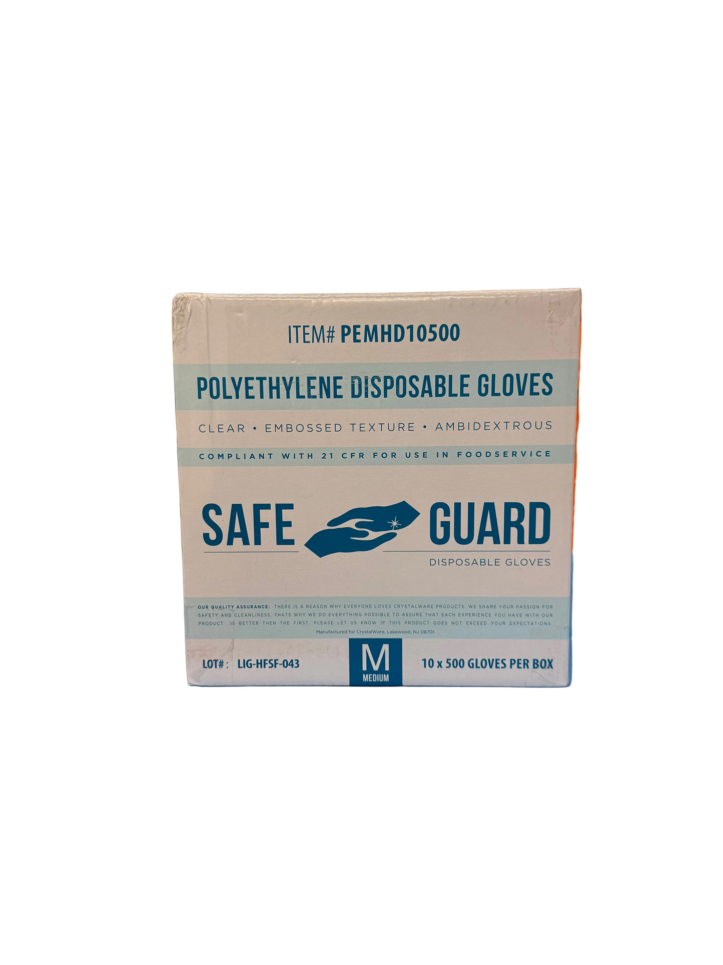HD Poly Gloves - Medium 500Pcs/Box, 10Box/Case (Total 5000)