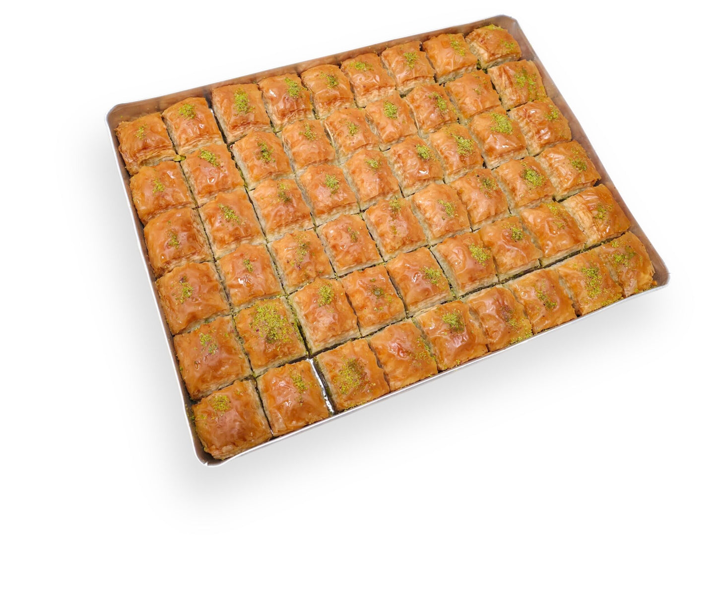 Golda Square Baklava w/ Double Pistachios 6.2 lb x 6pack - DSG032