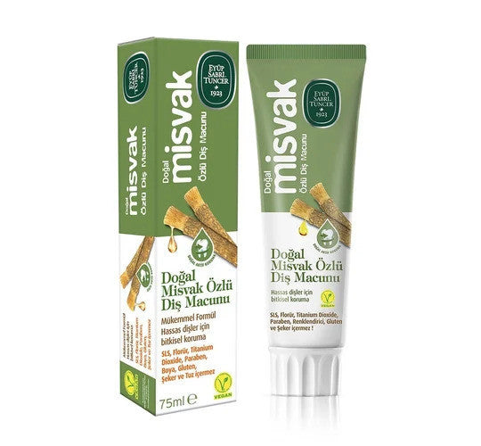 E2 Eyup Sabri Natural Toothpaste Miswak Essence / Misvak Dis Macunu 90ml 1cs/12pcs