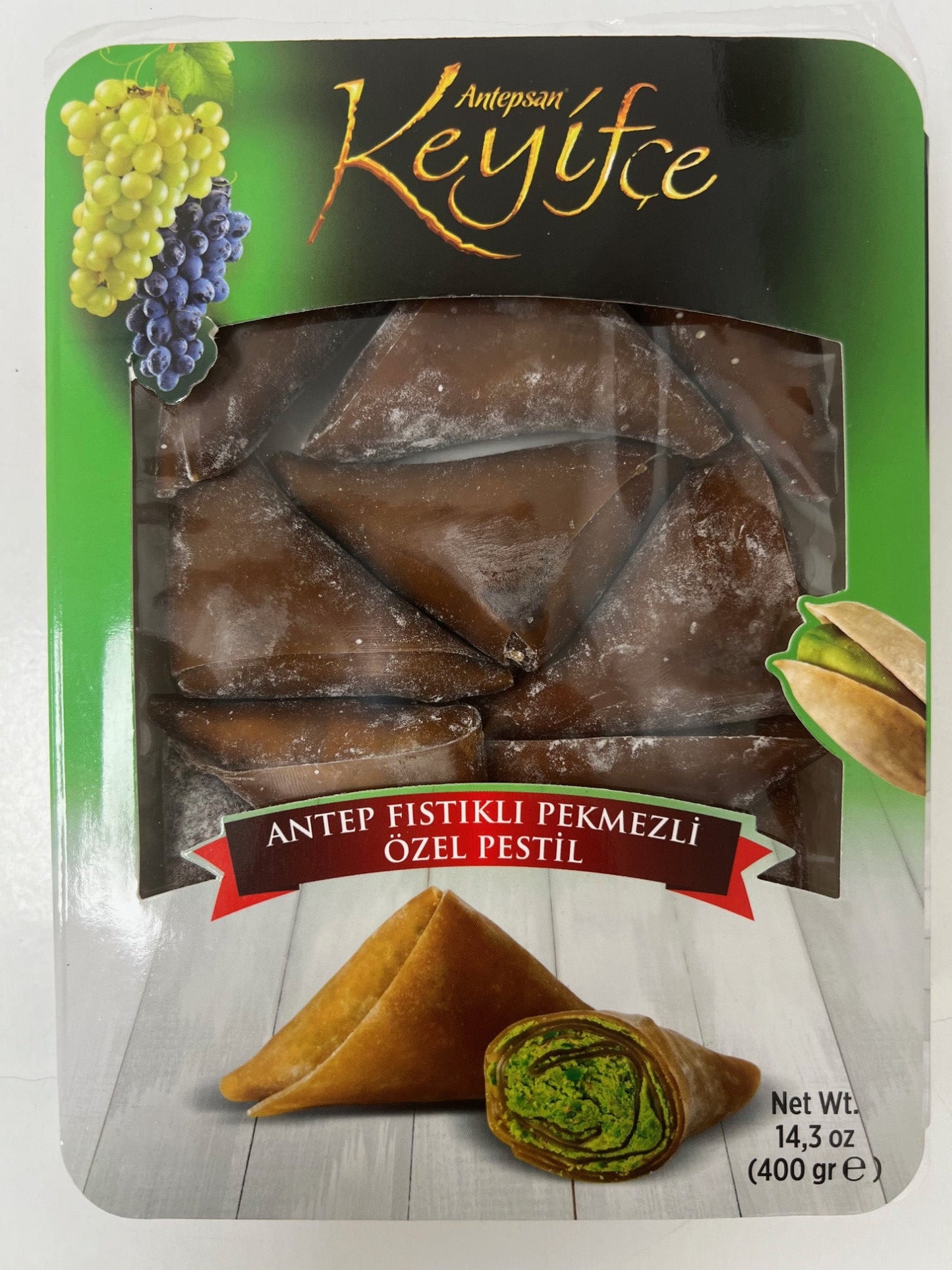 Keyifce ANTEP FISTIKLI OZEL PESTIL (MUSKA) DELIGHT WITH MOLASSES AND PISTACHIO 400gr x 12 - APS215