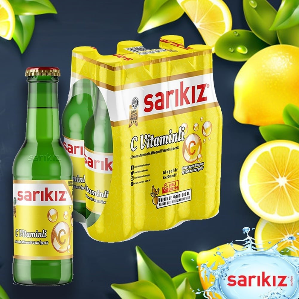 SOD03 SARIKIZ Mineral Water Lemon C Vitamin 250ml 1cs/24pcs
