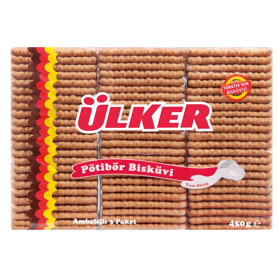 ULKER A1 Potibor Tea Biscuit Plain 450g 1cs/10Pcs