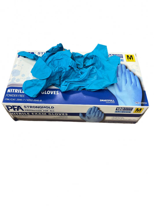 Medium Nitrile Gloves - Powder Free - 1000/case - Blue Color