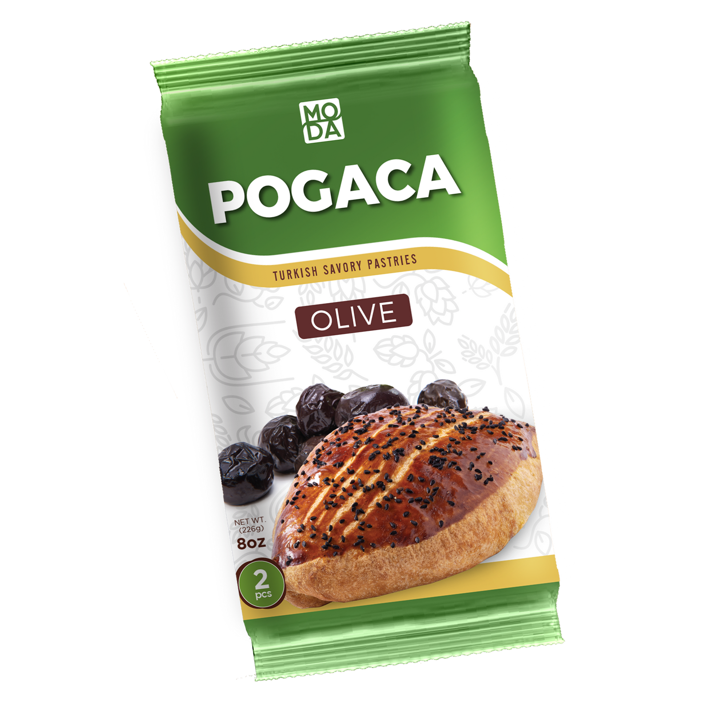 Moda Pogaca, Olive, 4oz (112g) x 2pcs x 18pack - 340171