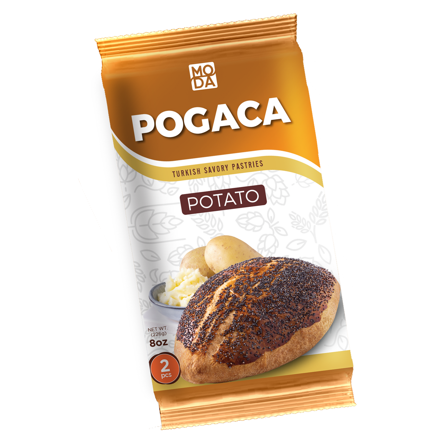 Moda Pogaca, Potato, 4oz (112g) x 2pcs x 18pack - 340195