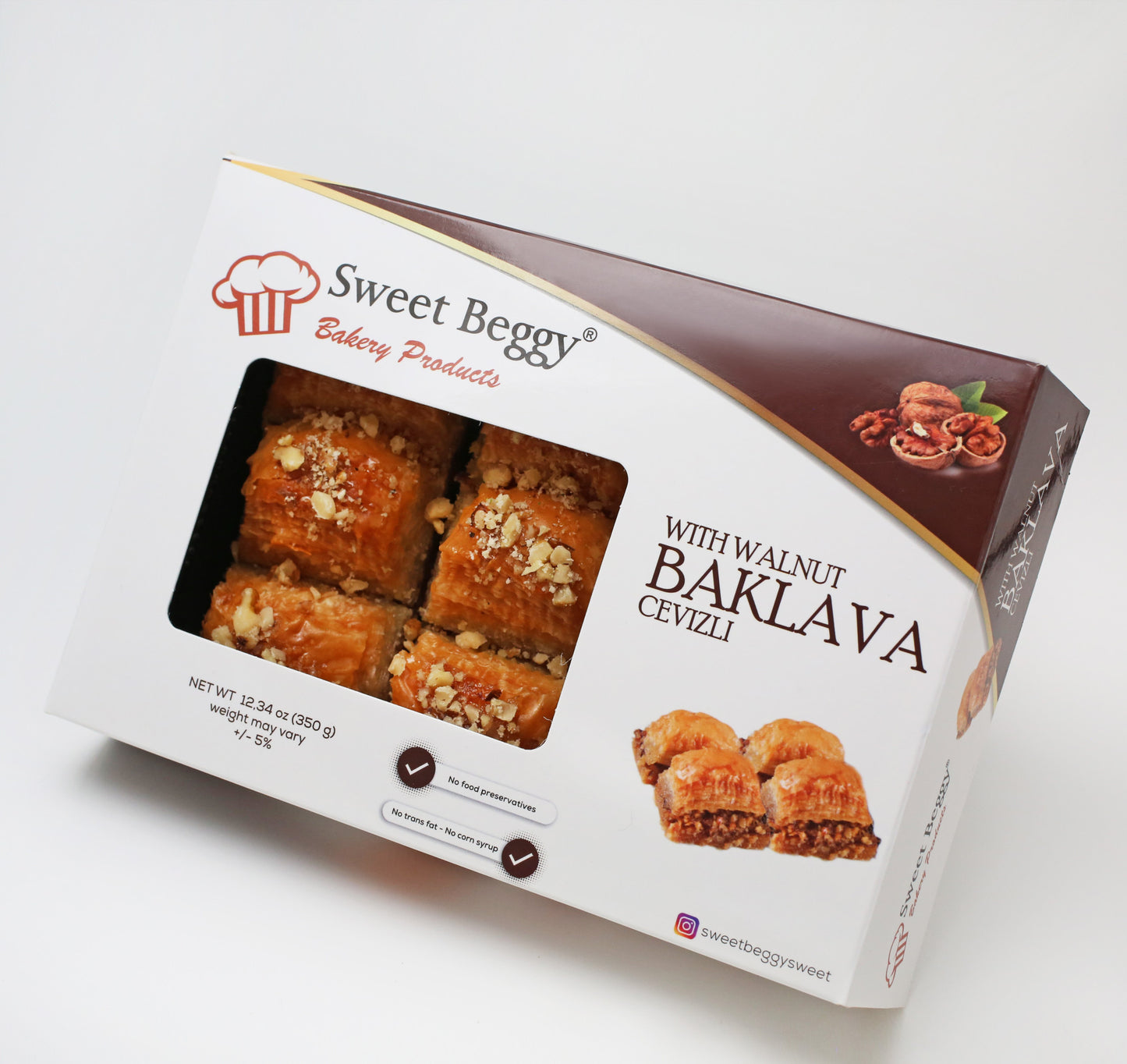 SB01 Sweet Beggy Walnut 350g Baklava 1cs/12pcs