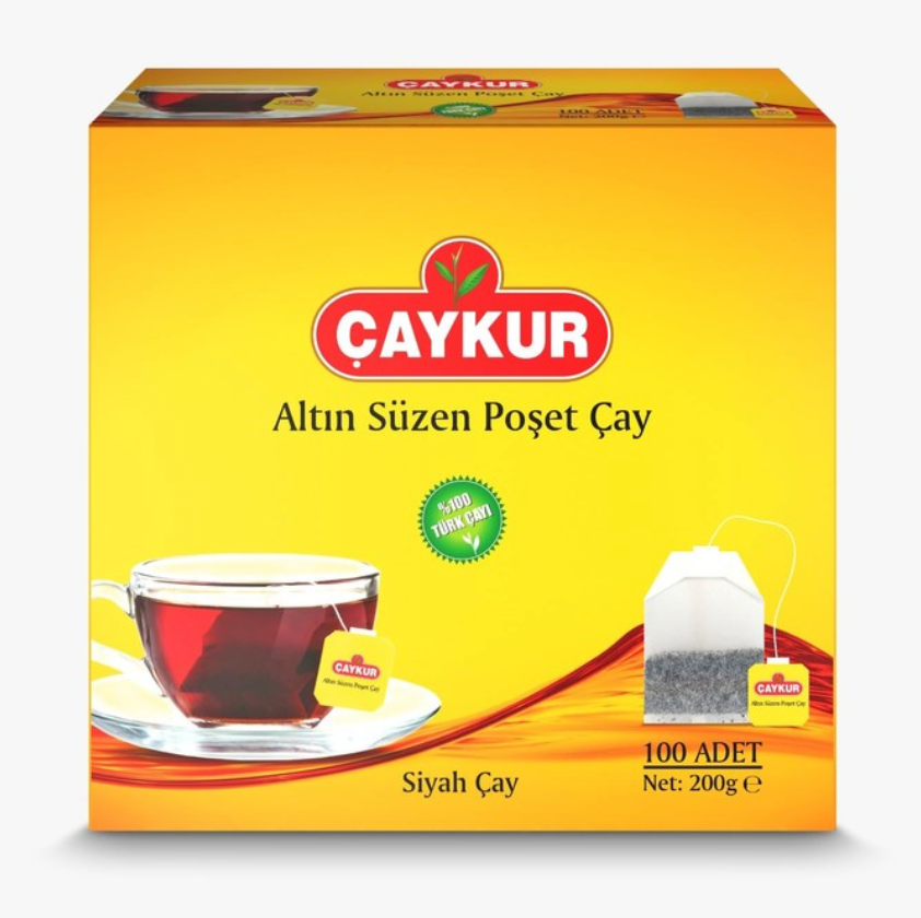 Caykur Altin Suzen Poset Tea 100 Tea Bags (200g/ 7.05 oz) X 16