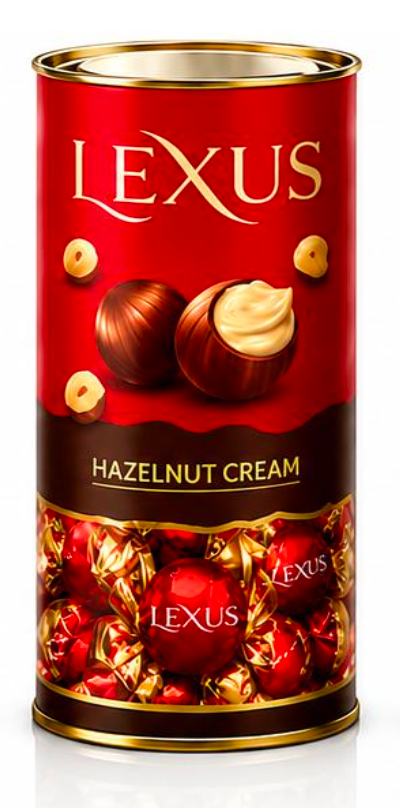 Lexus Milky Compound Chocolate Cylinder HAZELNUT - 6.35 oz X 24