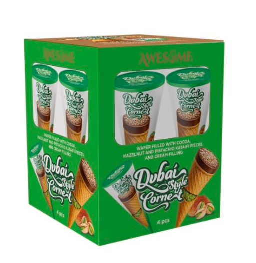 Awesome Dubai Style Wafer Cone 2.25 Oz. (60g) x 24 Pcs. - AWS-003