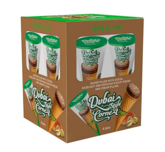 Awesome Dubai Style Wafer Cone 2.25 Oz. (60g) x 16 Pcs. - AWS-003
