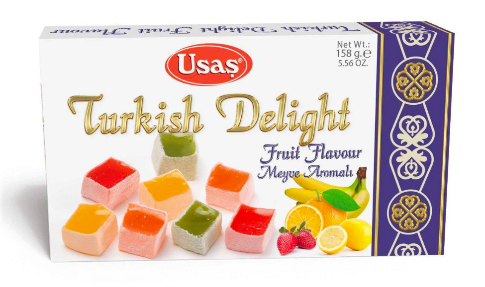 Usas Turkish Delight Fruit Flavored 5.56 Oz. (158g) x 24 Pcs. - TD-212