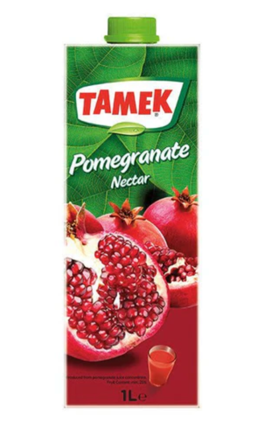 TAMEK Pomegranate Drink 1 Lt Tetra 1cs/12pcs